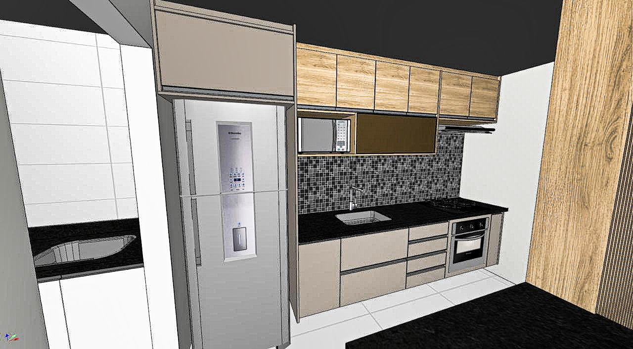Desenho técnico de cozinha residencial - Gomelar